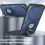 For Xiaomi Redmi Note 14 Pro 4G  /  14 Pro 5G  /  Poco X7 5G Case with Slide Camera Cover Ring Kickstand PC + TPU Phone Shell