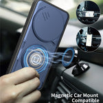 For Xiaomi Redmi Note 15 4G (Global)  /  15 5G (Global)  /  Poco M8 5G Case with Slide Camera Cover Ring Kickstand PC + TPU Phone Shell