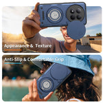 For Xiaomi Redmi Note 15 4G (Global)  /  15 5G (Global)  /  Poco M8 5G Case with Slide Camera Cover Ring Kickstand PC + TPU Phone Shell