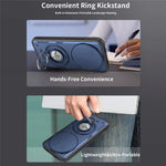 For Xiaomi Redmi Note 15 4G (Global)  /  15 5G (Global)  /  Poco M8 5G Case with Slide Camera Cover Ring Kickstand PC + TPU Phone Shell