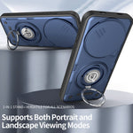 For Xiaomi Redmi Note 15 Pro 4G (Global) Case with Slide Camera Cover Ring Kickstand PC + TPU Phone Shell