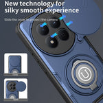 For Xiaomi Redmi Note 15 Pro 4G (Global) Case with Slide Camera Cover Ring Kickstand PC + TPU Phone Shell