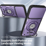 For Oppo Reno15 Pro Max 5G (Global)  /  Reno15 Pro 5G (China) Case with Slide Camera Cover Ring Kickstand PC + TPU Phone Shell