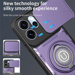 For Oppo Reno15 Pro Max 5G (Global)  /  Reno15 Pro 5G (China) Case with Slide Camera Cover Ring Kickstand PC + TPU Phone Shell