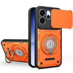 For Oppo Reno15 Pro Max 5G (Global)  /  Reno15 Pro 5G (China) Case with Slide Camera Cover Ring Kickstand PC + TPU Phone Shell