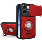 For Oppo Reno15 Pro Max 5G (Global)  /  Reno15 Pro 5G (China) Case with Slide Camera Cover Ring Kickstand PC + TPU Phone Shell