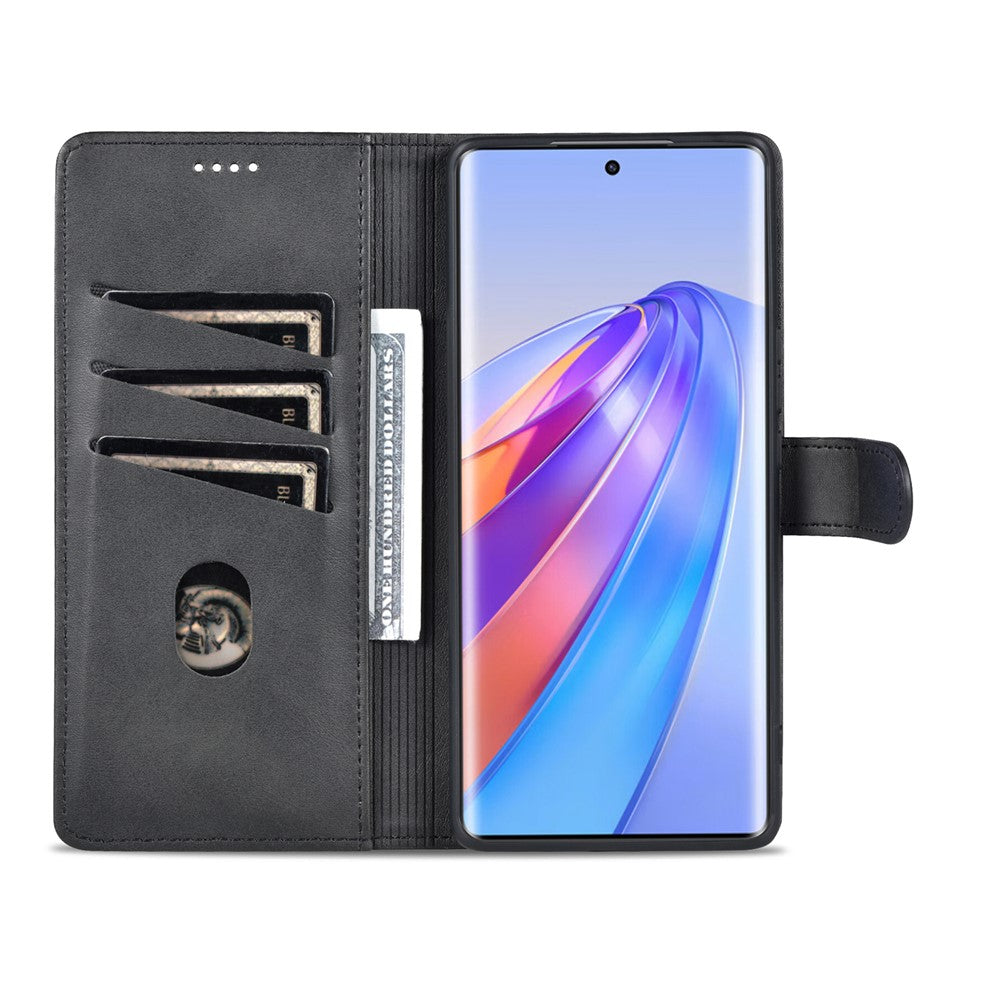 AZNS For Honor X40 5G Phone Protective Flip Cover Shockproof PU Leather + TPU Interior Case with Stand