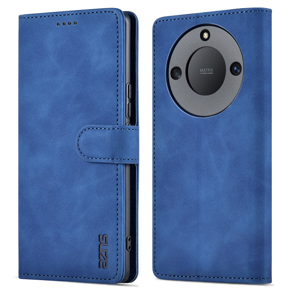 AZNS For Honor X40 5G Phone Protective Flip Cover Shockproof PU Leather + TPU Interior Case with Stand