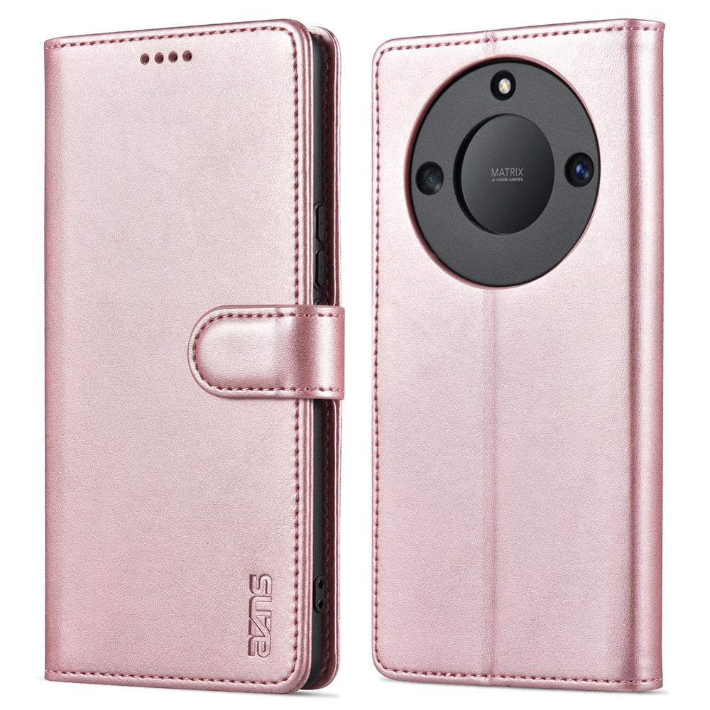 AZNS For Honor X40 5G Phone Protective Flip Cover Shockproof PU Leather + TPU Interior Case with Stand