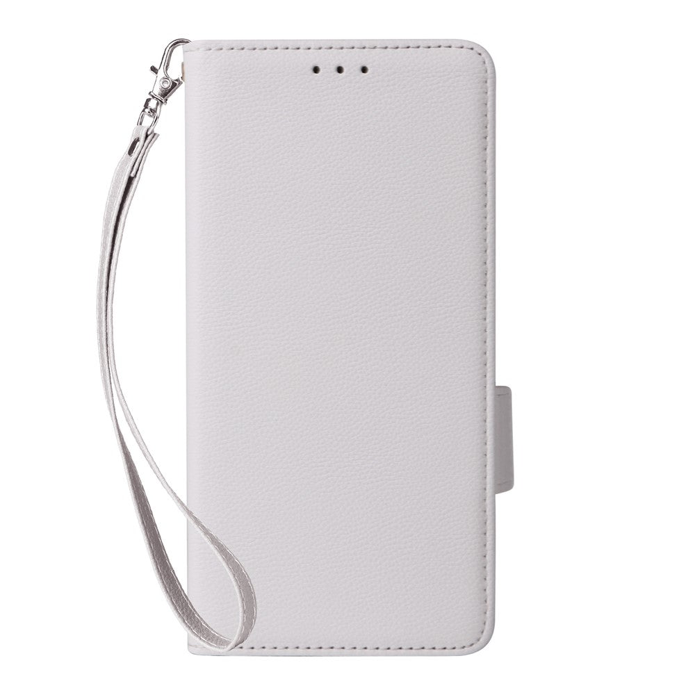 For Xiaomi 17T Case Litchi Texture Wallet Leather Phone Cover with Wrist Strap