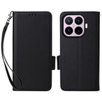 For Xiaomi 17T Case Litchi Texture Wallet Leather Phone Cover with Wrist Strap