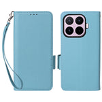 For Xiaomi 17T Case Litchi Texture Wallet Leather Phone Cover with Wrist Strap