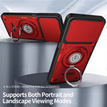 Til Honor X5c Plus 4G / X5c 4G Etui med Skydende Kameradæksel Ring Kickstand PC + TPU Telefoncover