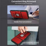 Til Honor X5c Plus 4G / X5c 4G Etui med Skydende Kameradæksel Ring Kickstand PC + TPU Telefoncover