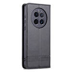 AZNS For Huawei Mate 50 4G Cowhide Texture Viewing Stand Phone Case PU Leather Magnetic Auto-absorbed Folio Flip Wallet Cover