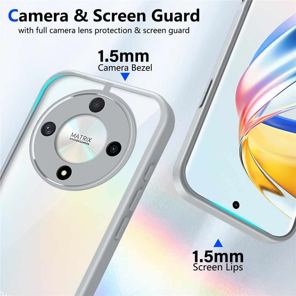 Magnetic Case For Honor X70 5G / X9d 5G / Magic8 Lite 5G Transparent PC + TPU Shockproof Skin-friendly Phone Cover