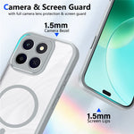 For Honor X8c 4G Magnetic Case Transparent PC + TPU Shockproof Skin-friendly Phone Cover