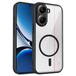 For Xiaomi Poco X8 Pro 5G / Redmi Turbo 5 5G Magnetic Case Transparent PC + TPU Shockproof Skin-friendly Phone Cover