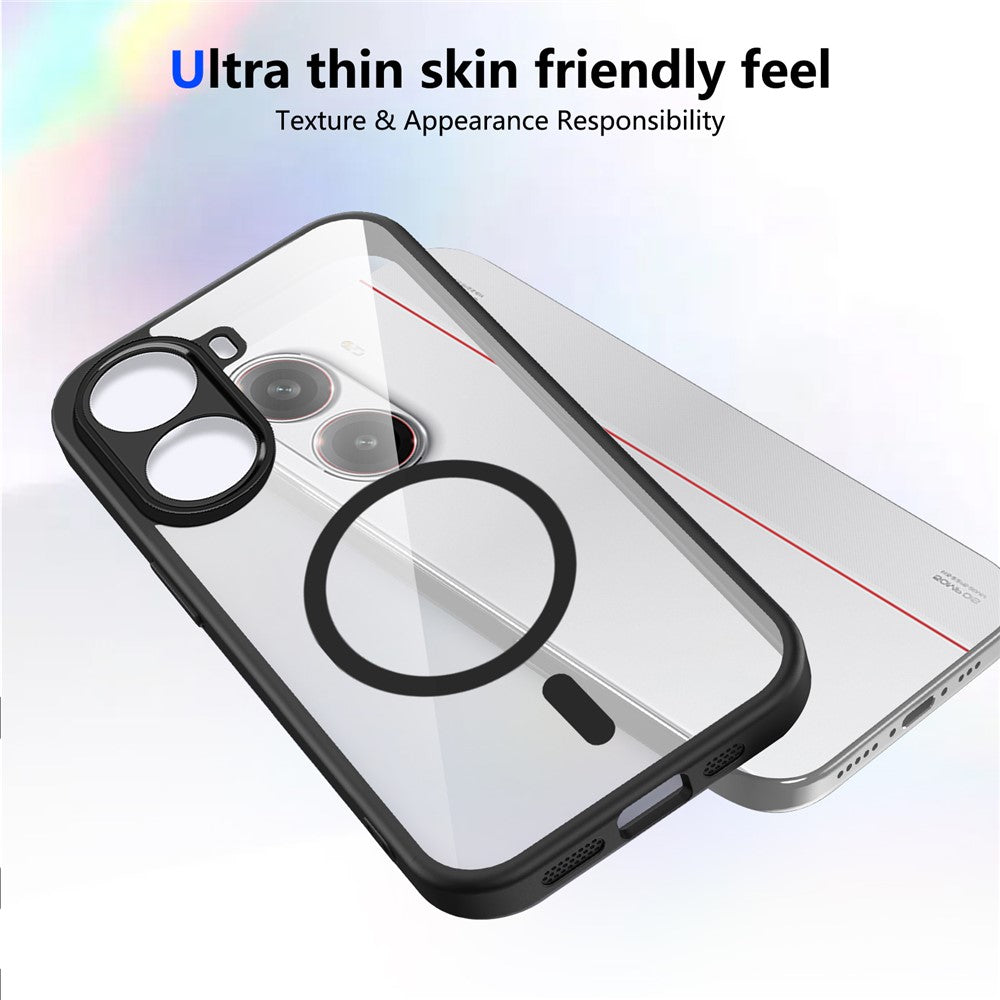 For Xiaomi Poco X8 Pro 5G / Redmi Turbo 5 5G Magnetic Case Transparent PC + TPU Shockproof Skin-friendly Phone Cover