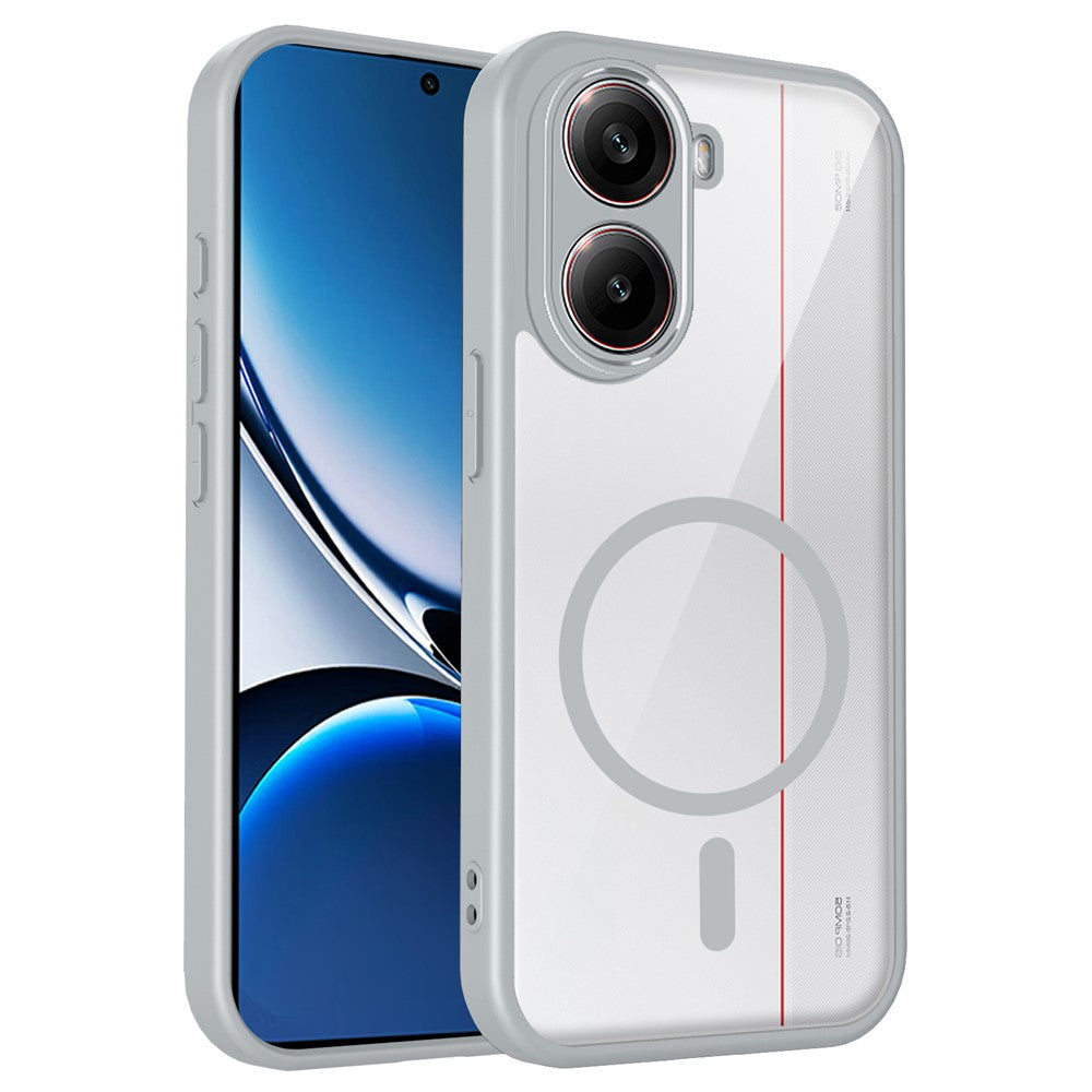For Xiaomi Poco X8 Pro 5G / Redmi Turbo 5 5G Magnetic Case Transparent PC + TPU Shockproof Skin-friendly Phone Cover