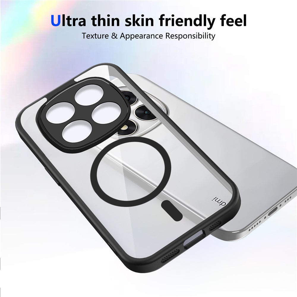Magnetiskt fodral för Xiaomi Redmi Note 15 4G (Global) / Note 15 5G (Global) / Poco M8 5G Transparent PC + TPU Stötsäkert hudvänligt mobilskal