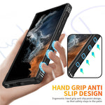 Samsung Galaxy S23 Ultra Ring Bilmontering Stöd mobilskal Stötsäkert Hårt PC Mjukt TPU Hybrid Militärklass Stötsäkert Skal