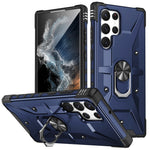 Samsung Galaxy S23 Ultra Ring Bilmontering Stöd mobilskal Stötsäkert Hårt PC Mjukt TPU Hybrid Militärklass Stötsäkert Skal