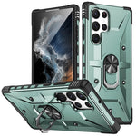 Samsung Galaxy S23 Ultra Ring Bilmontering Stöd mobilskal Stötsäkert Hårt PC Mjukt TPU Hybrid Militärklass Stötsäkert Skal