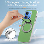 For Xiaomi Redmi 15C 4G (EU) (173mm)  /  15C 5G (EU) (173mm) Magnetic Case Ring Kickstand Fine Grid Texture Leather + PC + TPU Phone Cover