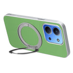 For Xiaomi Redmi 15C 4G (EU) (173mm)  /  15C 5G (EU) (173mm) Magnetic Case Ring Kickstand Fine Grid Texture Leather + PC + TPU Phone Cover