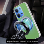 For Xiaomi Redmi 15C 4G (EU) (173mm)  /  15C 5G (EU) (173mm) Magnetic Case Ring Kickstand Fine Grid Texture Leather + PC + TPU Phone Cover