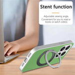 For Xiaomi 17 Magnetic Case Ring Kickstand Fine Grid Texture Leather + PC + TPU Phone Cover