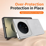 WANLONFENG XYP Series for Honor Magic8 Pro 5G Case Lambskin Texture Shockproof PC TPU Hybrid Protective Cover with 2Pcs Tempered Glass Film