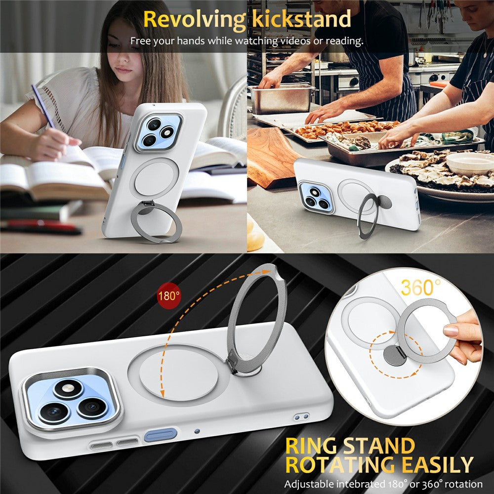 Magnetic Case For Honor X5c 4G / X5c Plus 4G / X5d 4G / X5d Plus 4G / Play10A 4G Rotating Ring Kickstand TPU + PC Back Cover