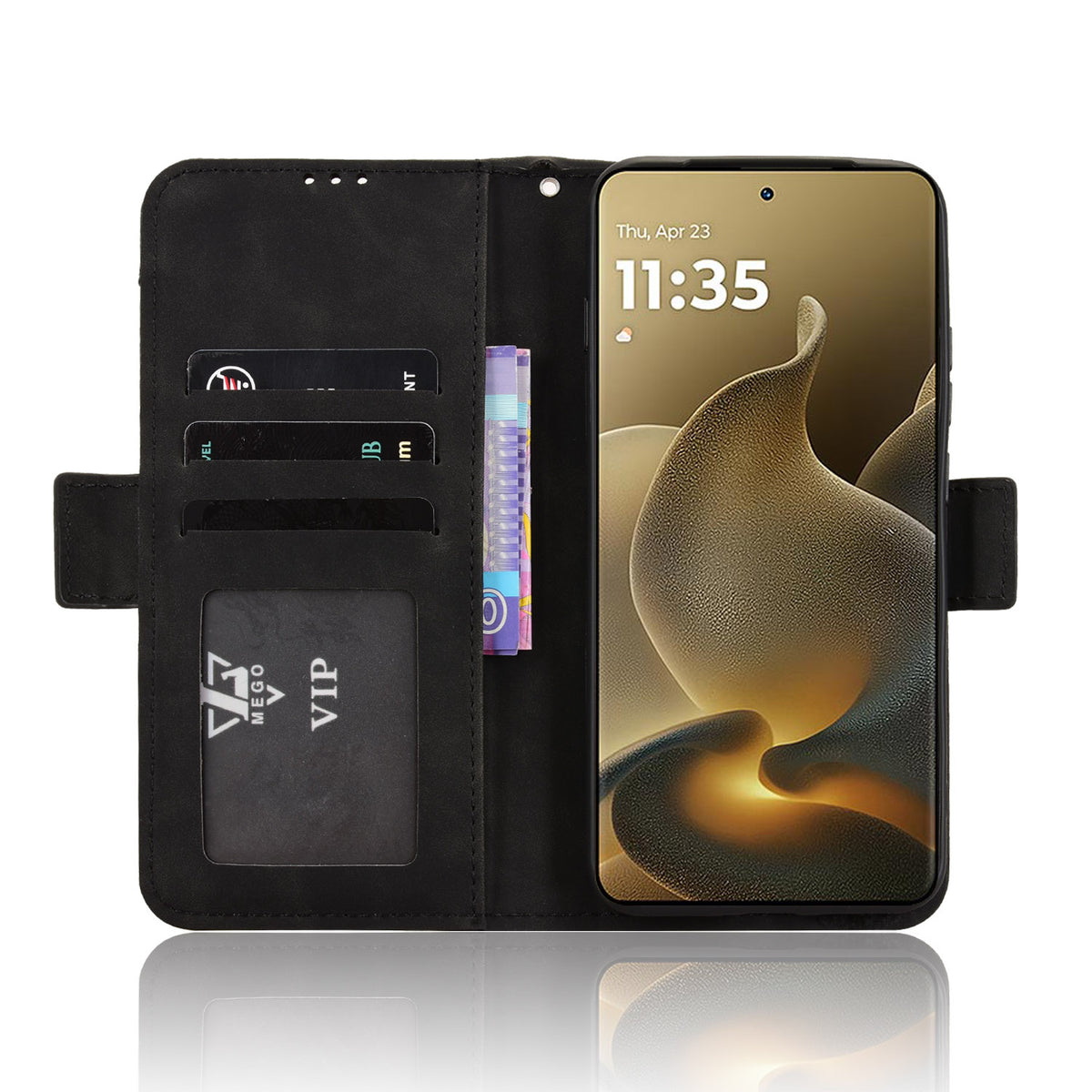 Til Motorola Edge 70 Pro 5G Læder Cover Telefon Pung Etui med Flere Kortlommer