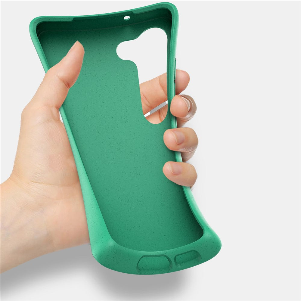 For Samsung Galaxy S23  Wheat Straw+TPU Cell Phone Shell Bump Proof Matte Mobile Phone Case