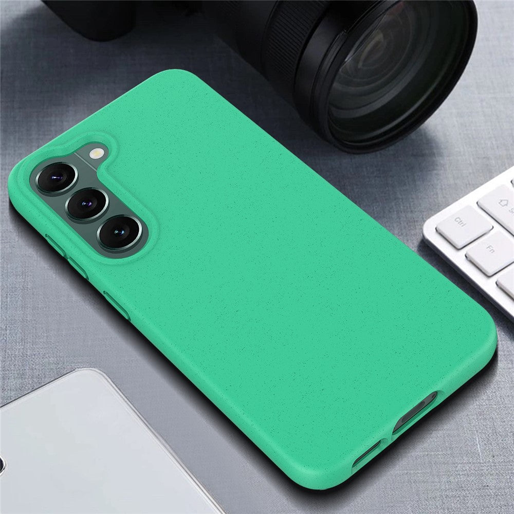 For Samsung Galaxy S23  Wheat Straw+TPU Cell Phone Shell Bump Proof Matte Mobile Phone Case