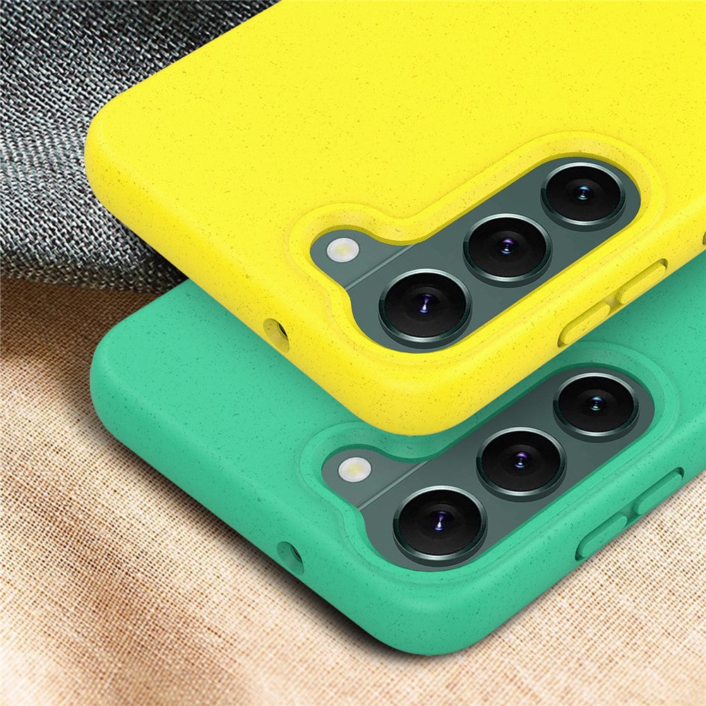 For Samsung Galaxy S23  Wheat Straw+TPU Cell Phone Shell Bump Proof Matte Mobile Phone Case