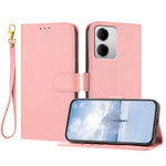 For Xiaomi Redmi 15a 5G Leather Case Litchi Texture Wallet Stand Anti Drop Phone Cover with Wrist Strap