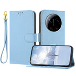 For Xiaomi 17 Ultra 5G Leather Case Litchi Texture Wallet Stand Anti Drop Phone Cover with Wrist Strap