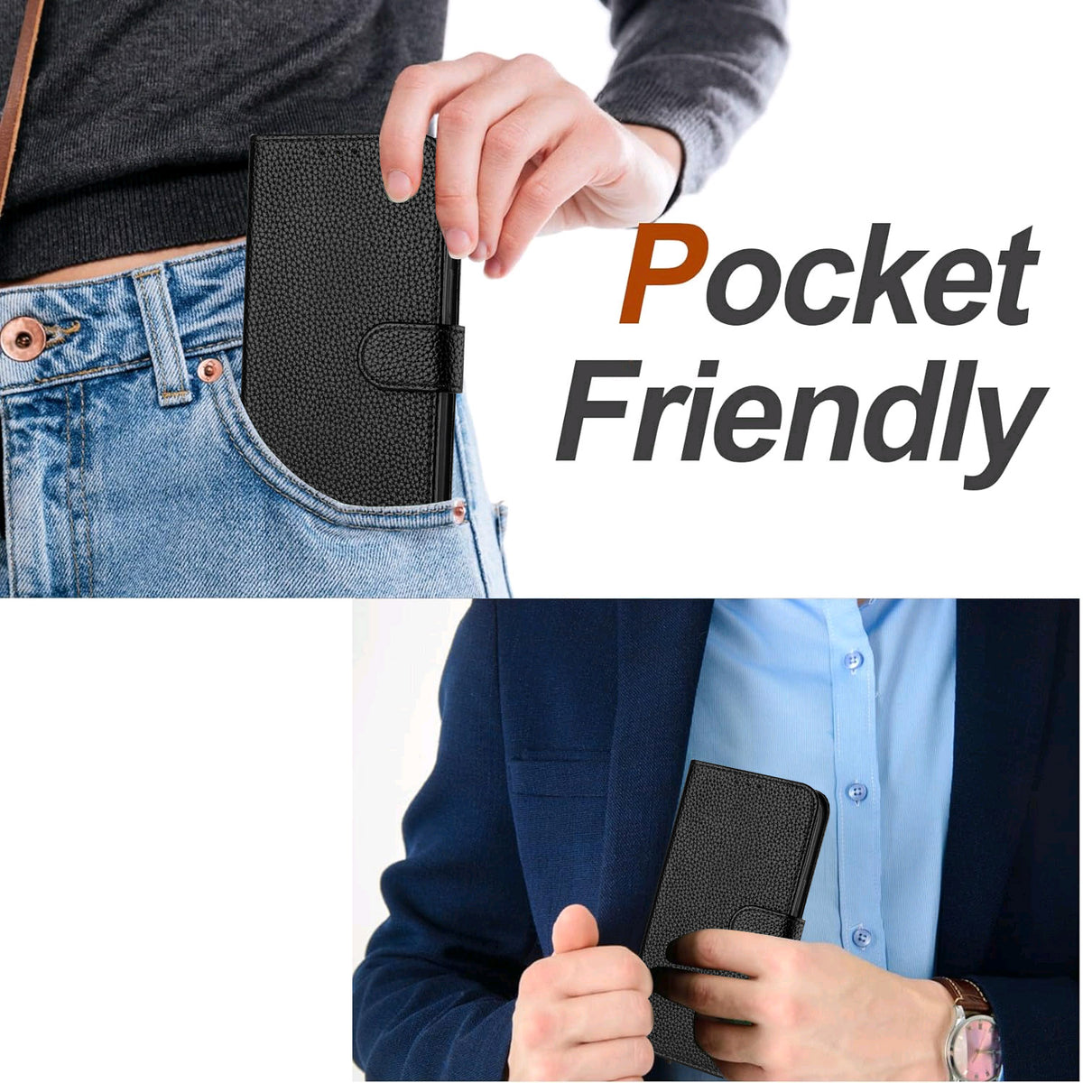 For Honor X70 5G / Honor Magic8 Lite 5G / Honor X9d 5G Leather Case Litchi Texture Wallet Stand Anti Drop Phone Cover with Wrist Strap