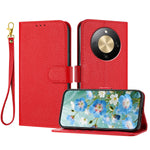 For Honor X70 5G / Honor Magic8 Lite 5G / Honor X9d 5G Leather Case Litchi Texture Wallet Stand Anti Drop Phone Cover with Wrist Strap