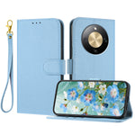 For Honor X70 5G / Honor Magic8 Lite 5G / Honor X9d 5G Leather Case Litchi Texture Wallet Stand Anti Drop Phone Cover with Wrist Strap