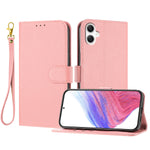 Samsung Galaxy A08 5G / A08 4G / A07 5G / A07 4G / A07s 4G / A06 5G / A06 4G-læderetui med litchi-tekstur, tegnebogsetui med stander, faldsikring og håndledsrem