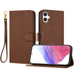 Samsung Galaxy A08 5G / A08 4G / A07 5G / A07 4G / A07s 4G / A06 5G / A06 4G Läderfodral Litchitextur Plånboksfodral med stativ, fallskydd och handledsrem