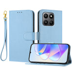For Honor 400 Smart 4G / Honor 400 Smart 5G / Honor X7d 4G Leather Case Litchi Texture Wallet Stand Anti Drop Phone Cover with Wrist Strap