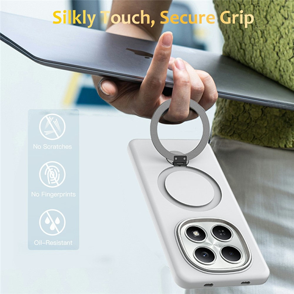 For Xiaomi Redmi Note 15 4G (Global)  /  15 5G (Global)  /  Poco M8 5G Magnetic Case Rotating Ring Kickstand TPU + PC Back Cover