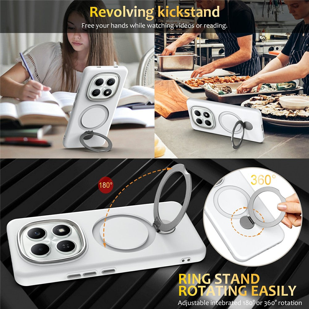 For Xiaomi Redmi Note 15 4G (Global)  /  15 5G (Global)  /  Poco M8 5G Magnetic Case Rotating Ring Kickstand TPU + PC Back Cover