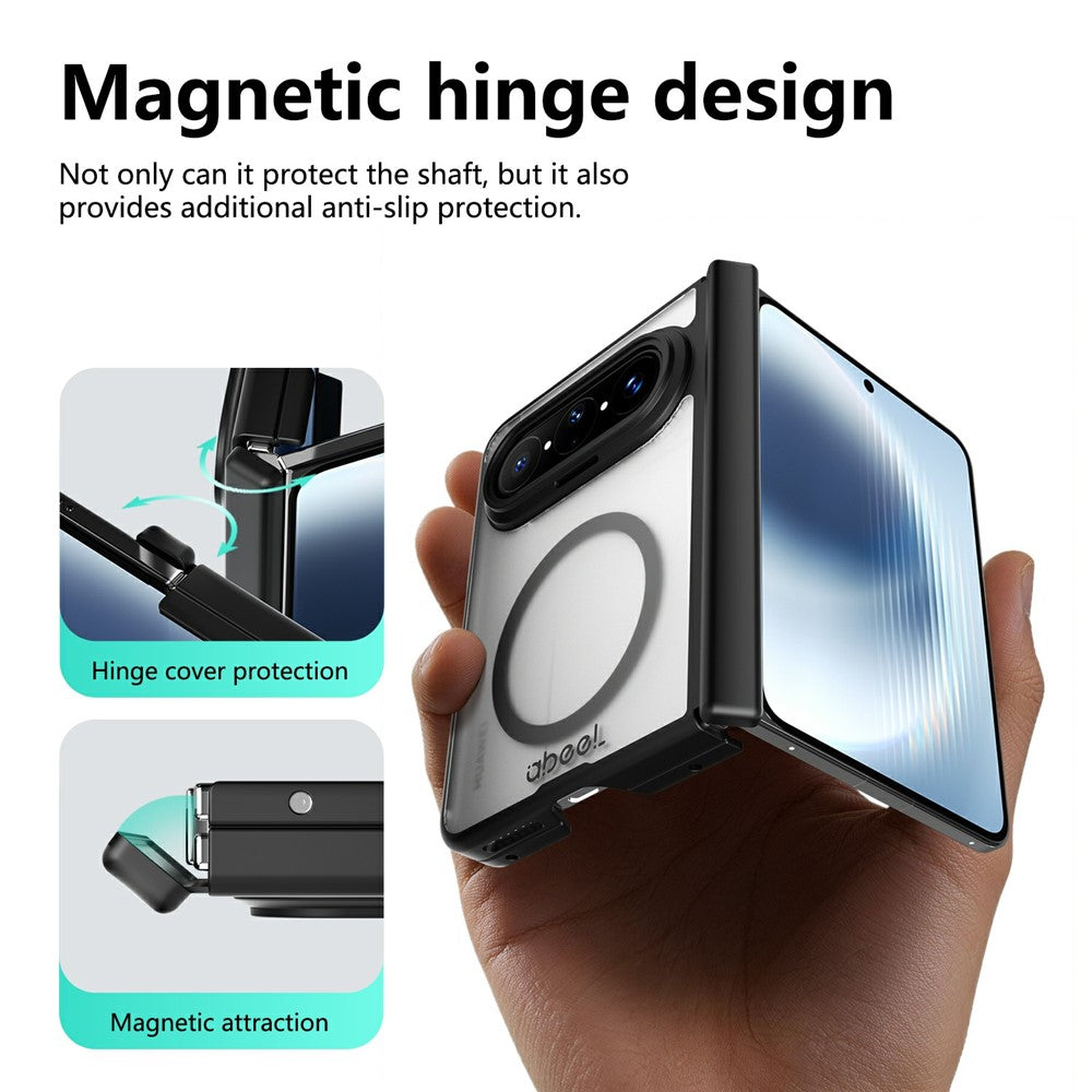 ABEEL for Huawei Pura X Max Matte Magnetic Case Hinge Design Shockproof TPU + PC Cover