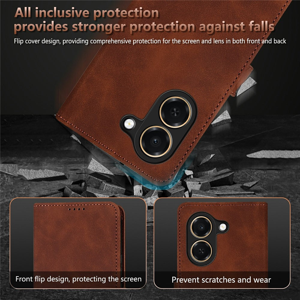 AZNS For Honor Play 80 Plus 5G Case PU Leather Wallet Phone Cover